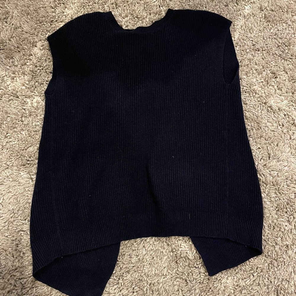 Black sweater vest with open back!